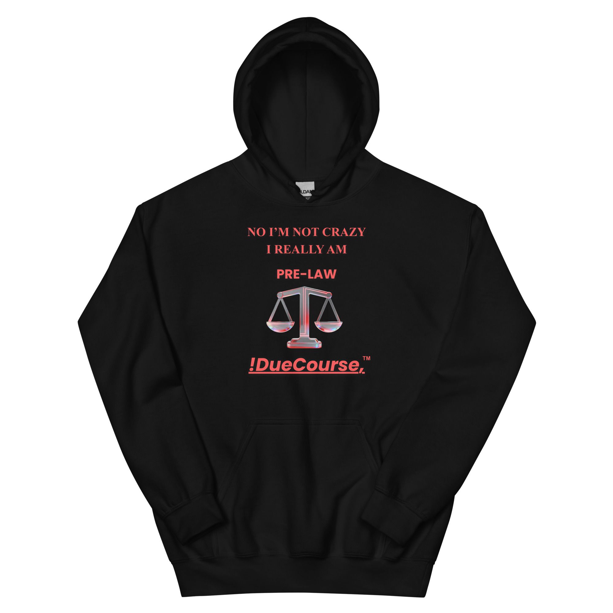 DueCourse™ Pre-Law Hoodie – “I’m Not Crazy, I’m Pre-Law