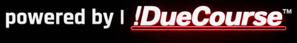 “Powered by !DueCourse™ badge featuring the official branding mark used to identify tools, pages, and products built within the !DueCourse™ ecosystem.”