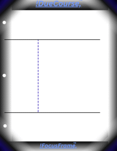 “Blue Cornell-style note template redesigned with the !FocusFrame™ system, featuring guided attention zones and organized study sections.”