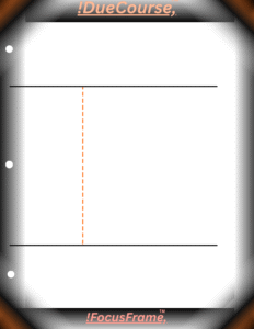 “Orange Cornell-style note template redesigned with the !FocusFrame™ attention system, featuring guided sections for clearer studying and organized learning.”