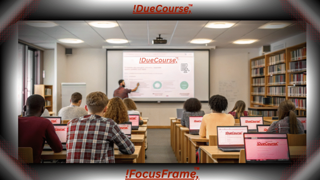 Teacher instructing students using FocusFrame visual learning structure in the classroom