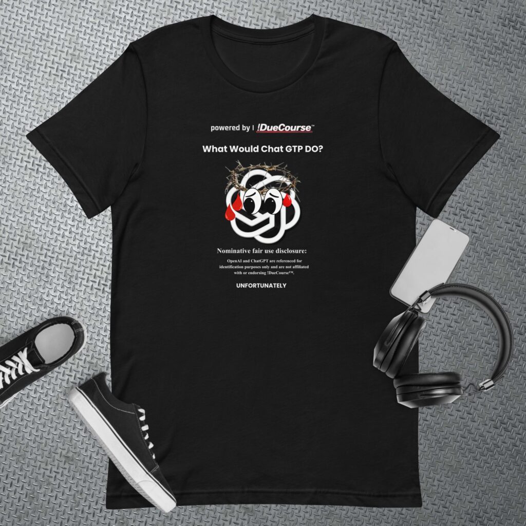funny ChatGPT parody t shirt featuring humorous AI design